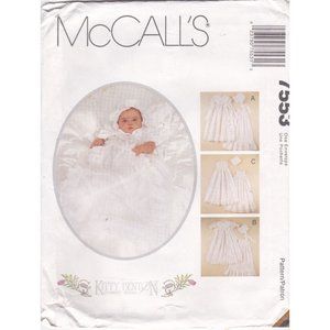 UNCUT Vintage Sewing PATTERN McCalls 7553, Kitty Benton 1995 Infants Christening